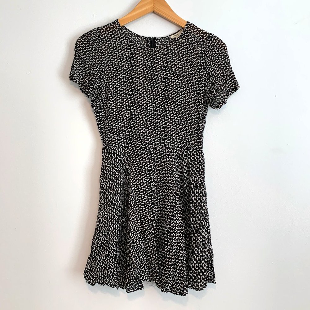 F21 Black and Cream Skater Dress